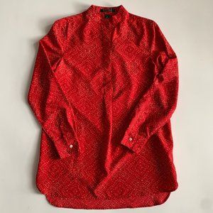 Lauren Ralph Lauren Red Popover Tunic Size XS Long Sleeve Southwestern